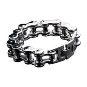 sterling silver bike chain bracelet