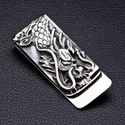 sterling silver dragon money clip
