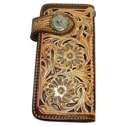 genuine leather indian cowboy wallet